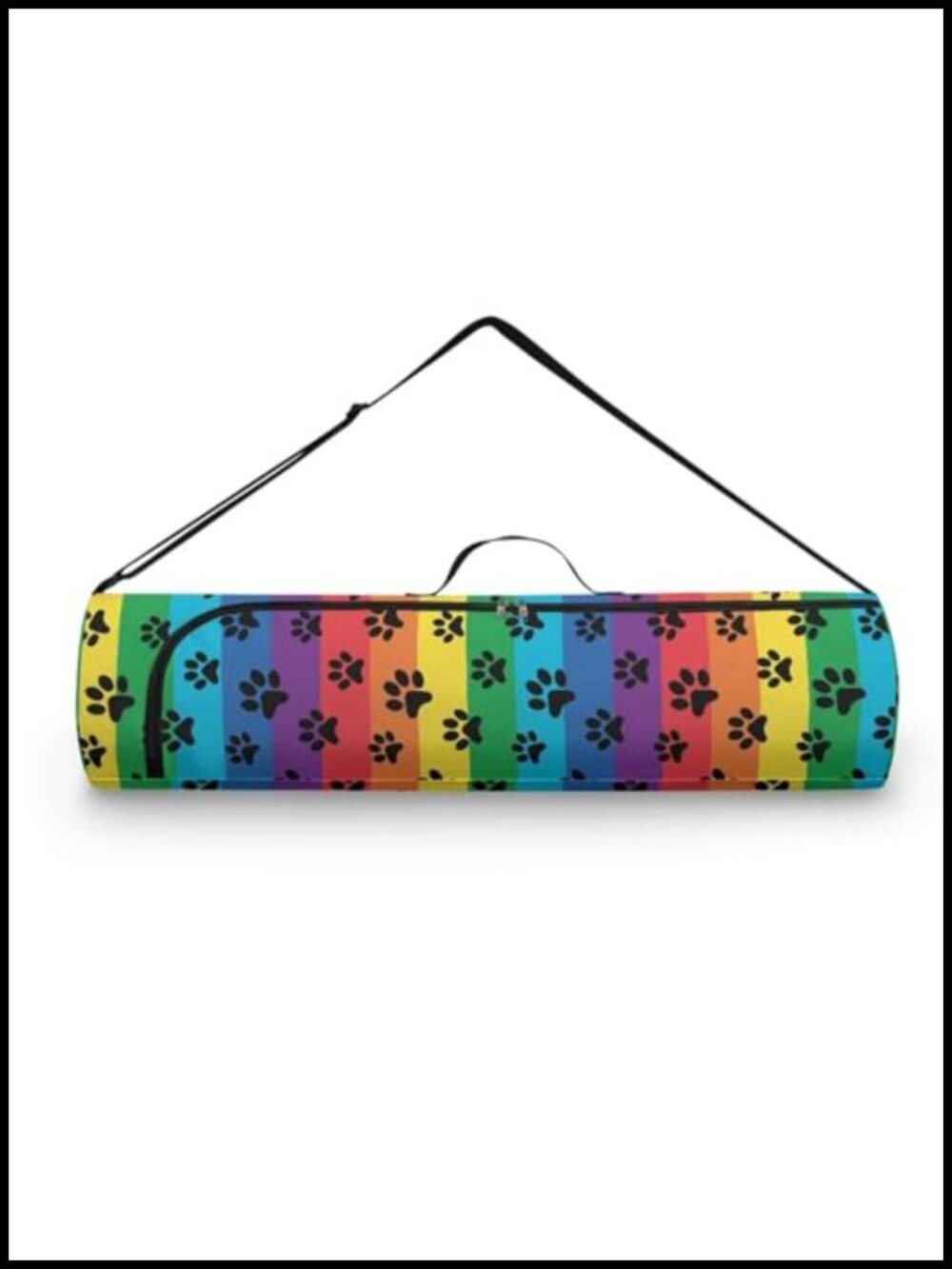 Yoga Mat Bag Polyester Carrier Adjustable Strap Fits Thick Mat